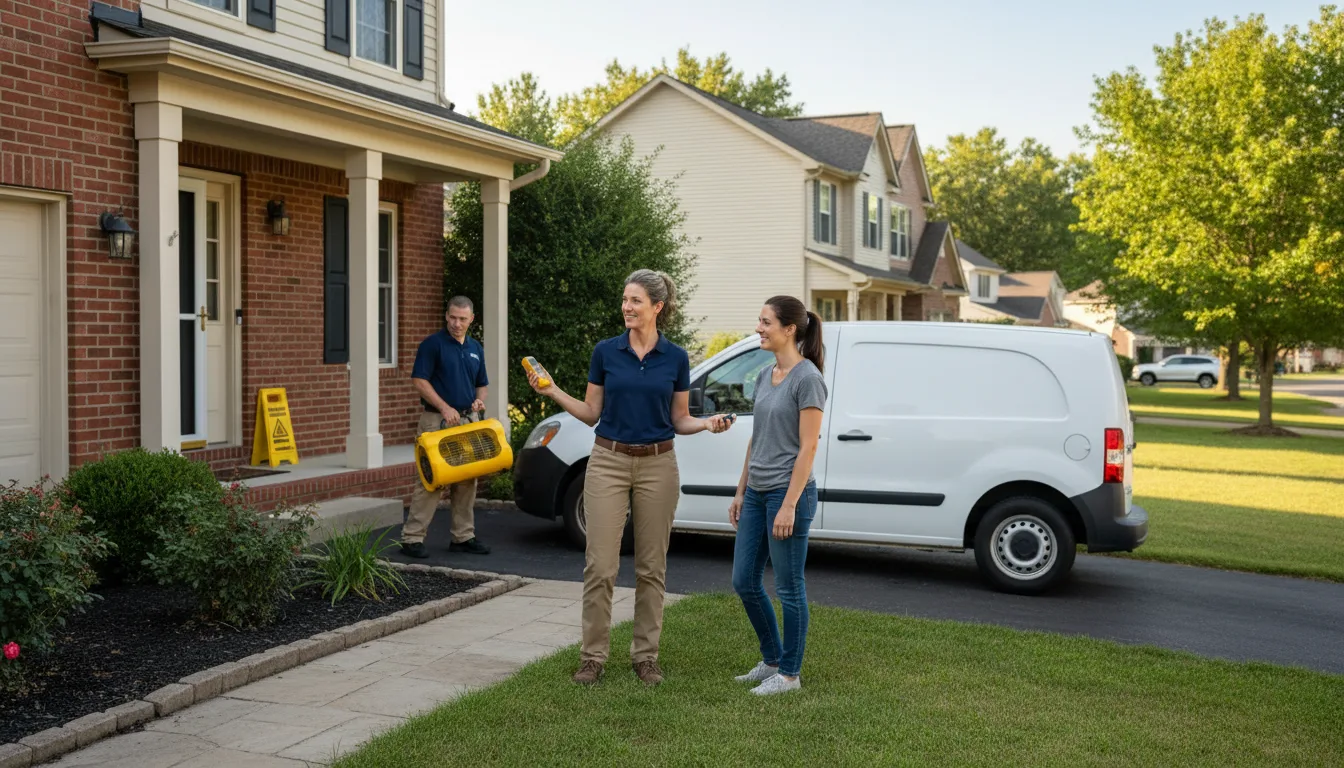 Residential water damage restoration in Kirkwood, IL